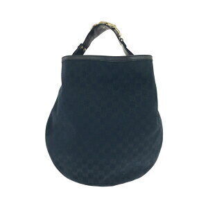 Gucci hobo canvas GG shoulder bag black